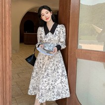 블링앤수 여성 버튼다운카라 오피스 기본핏 원피스 KZZ902