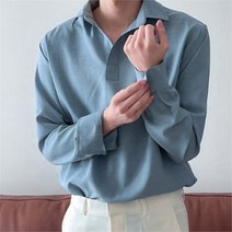 남자 댄디룩 봄남방 반오픈 긴팔 셔츠 (8404610)