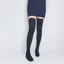 스퀘어 스웨이드 싸이 하이 쫀쫀 삭스 롱 부츠 사각코 세무 슬림 핏 미들 힐 2color