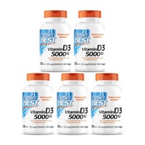 Doctors Best 비타민 D3 5000 IU 360정, 5개