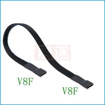 마이크로 USB 2.0 5 핀 90 도 위/아래/왼쪽/오른쪽 각도 수-암-연장 케이블 커넥터 어댑터 플매트 카펫 러그, 0.05m_V8F-V8F