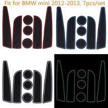 미니쿠퍼 악세사리 안티 슬립 7pcs 자동차 도어 슬롯 라텍스 그루브 매트 인테리어 컵 쿠, Red