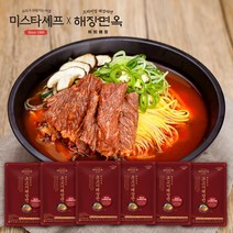 미스타셰프 미자네주막 소고기 해장면 415g 6팩 해장라면 라멘 라면, 없음