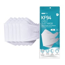 라이블리 KF94마스크 대형 화이트 블랙 5매입 포장 100매 마스크인쇄 황사방역 마스크제작 얼큰이용, 100매(5매입-화이트)