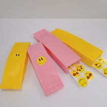 컬러 롱 페이퍼백 10p 포장 구디백 선물 종이봉투, 핑크 - 10p