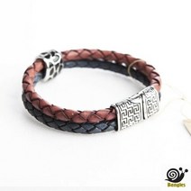 뱅글스 [뱅글스]남자팔찌/가죽팔찌/원포인트 2X