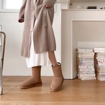 메비아 소가죽 스웨이드 퍼안감 부츠 미들 숏 부츠 3color (2cm)