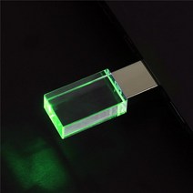 JASTER 크리스탈 사각형 4 색 USB 플래시 펜 드라이브 4GB 8GB 16GB 32GB 64GB 128GB 2.0 색상 실버 레드 그린 블루, [06] 128GB, [04] silver green