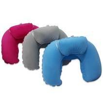 이중쿠션 에어목베개/ 쿠션목베개/ 공기주입형 베개, 쿠션에어목베개 그레이