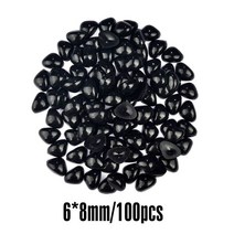 인형 액세서리 블랙 플라스틱 봉제 안전 코 아미구루미 DIY 재미있는 장난감 눈 애니메이션 공예 제작 100 개, [01] black