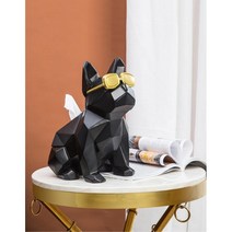 강아지 프렌치 불도그 장식품 인테리어 소품, 블랙