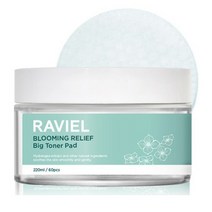RAVIEL 블루밍 릴리프 빅 토너 패드, 12개, 220ml