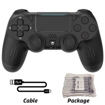 게임스틱 데이터 프로그램 무선 진동 조이스틱 PS4 컨트롤러 블루투스 호환 게임패드 PC 제어 원격, 01 Black