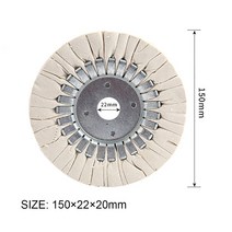 150mm/180mm Cotton Airway Buffing Wheel Open Bias Polishing for Angle Grinder Abrasive Tools, 08 150x22x20mm