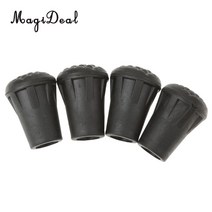 Magideal 4pcs 야외 하이킹 폴 교체 고무 팁 트레킹 폴 프로텍터 워킹 스틱 헤드 장비 액세서리 3cm