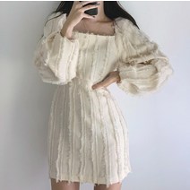 해외직구 퍼프 원피스 가을 겨울 하객 소개팅 데이트 오버핏 재벌룩 연예인 사복 패션 정선아 스타일 악마판사