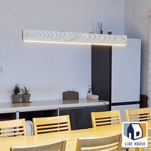 LED 우드 원목 조명 인테리어 6인 식탁등 펜던트 식탁 주방, 그린_3000k(노란빛)_블랙(380x55xh27)