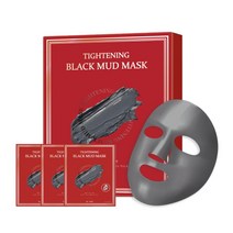 바이아우어 타이트닝 블랙 머드 마스크, 3매입, 1박스