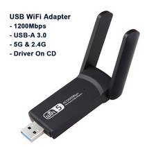휴대용 와이파이 공유기 이동식 포켓 wifi 5ghz 어댑터 무선 usb3.0 wifi5 donge 무료 드라이버 1200mbps usb 이더넷 2.4g 듀얼 밴드 5g 카드, 1200m CD 드라이버