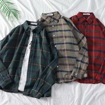 VUT249249DOMS 체크 남방 INSUM33 3컬러 루즈핏 셔츠 박스핏