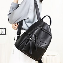 Dirome 캐주얼 정장 심플 천연소가죽 직장인 대학생 여성백팩