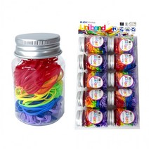 유니밴드 컬러 TPU 머리고무줄 대형 원통형 케이스포함 국내생산 10개세트[소무나]