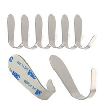 차차미 3M 다용도 스테인레스 L자형 접착후크 벽후크 후크걸이 대형66mm, 10개