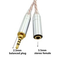 HIFI 밸런스 오디오 케이블 수 2.5mm ~ 4.4mm 암 헤드폰 라인 어댑터 B85B, 4
