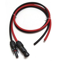 642.51.5mm2 10121416awg 태양 전지 패널 연장 케이블 검정 및 빨강 구리 와이어(태양광 30a dc 커넥터 포함), 빨간색과 검은색 쌍, 10awg - 6mm2, 5m