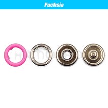 스냅버튼 10-100 세트 9.5mm 금속 프롱 스냅 버튼 프레스 스터드 패스너 의류 봉제 가방 신발에 대한 중공, 12 Fuchsia_01 10pcs