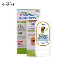덴탈크리닉 반려동물 짜먹는치약 120ml 복숭아 입냄새제거 건강용품 집사일기 강아지양치 안심성분 충치