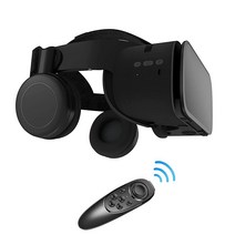 3D Virtual Reality Headset VR Glasses Viewer with Remote Bluetooth ，VR for IMAX Movies Card Games ，H