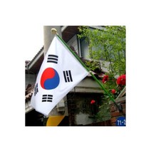 회전깃대 PVC 2단 태극기, 1개