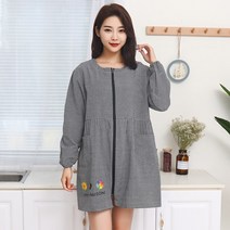홈 주방 면화 긴팔 앞치마 통기성 작업복 성인 내유성 내마 모성 작업복, 13, 한 사이즈
