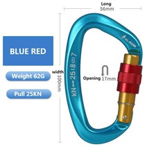 한라산 등반 악세사리 알 나스 1-100pcs 등반 카라비너 ​​D가 안전 마스터 나사, 1pcs1