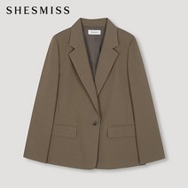 쉬즈미스 울 원버튼 핸드메이드 재킷