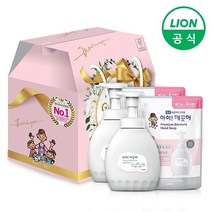 아이깨끗해 프리미엄 핸드워시 선물세트 450ml용기 2개+ 400ml리필 2개, 2.퓨어핑크 용기2개+리필2개