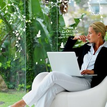 큐데코 셀프인테리어 포인트스티커, 시크릿가든-5(대형) - 화이트