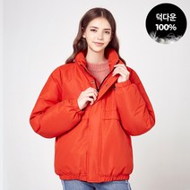 아키클래식[남여 공용 덕다운 패딩]커플룩에 잘 어울리는 세미 오버핏 덕다운 100% 따뜻한 겨울 숏 패딩