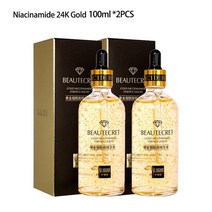 에센스 세럼 케어 골드 니아신 아마이드 페이스 에이징 히알루 론산 페이스 수축 모공, 2pcs 100ml