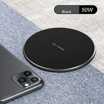 고속 충전기 무선 55W Qi 무선 충전기 아이폰 13 12 11 프로 맥스 샤오미 삼성 갤럭시 S8 S9 S10 S20 S21 S, 11 Plaid Black