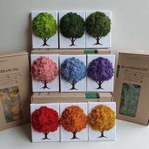 우주아트 스칸디아모스액자 미세먼지 공기정화식물 천연이끼 벽걸이 캔버스 액자 거실 인테리어 아이방꾸미기집들이선물, 어텀(오렌지)