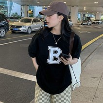 메이킹유 반팔 라운드넥 루즈핏 프린팅 31225퓨로티
