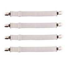 침대시트 고정밴드 4개 매트리스커버 고정 클립 집게 리프터, 침대시트고정밴드일자형4개