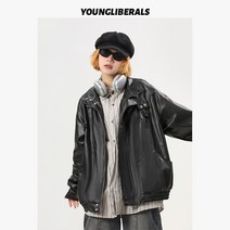 여성 라이더자켓 라이더 재킷 데이트룩 외출룩 방목 문화 미국 복고풍 메일라드 브라운 가죽 자켓 여성 블랙 오토바이 정장 pu 가죽 자켓 가을 겨울