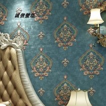 엔틱벽지 셀프벽지 셀프도배하기 어린이집벽지 벽도배 복고풍 꽃무늬 카페인테리어 모던 빈티지, 01 벽지만, 01 입체 빈티지 그린 업그레이드