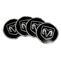 카라반 자동차 휠 센터 허브 캡 커버 스티커 4 개 닷지 여행 충전기 챌린저 듀랑고 램 1500 캐러밴 캘리버, 01 A