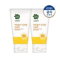 그린핑거NEW 야외놀이선크림 파워블록80ml X2, 야외놀이 선크림 파워블록80ml X