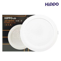 히포 6인치 LED 다운라이트 15W / CFF015B, 1382.주광색(흰색빛), 히포6인치매입등15W