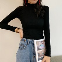 데일리 하프넥 골지 이너 티